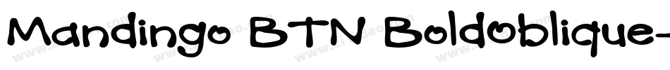 Mandingo BTN BoldOblique字体转换